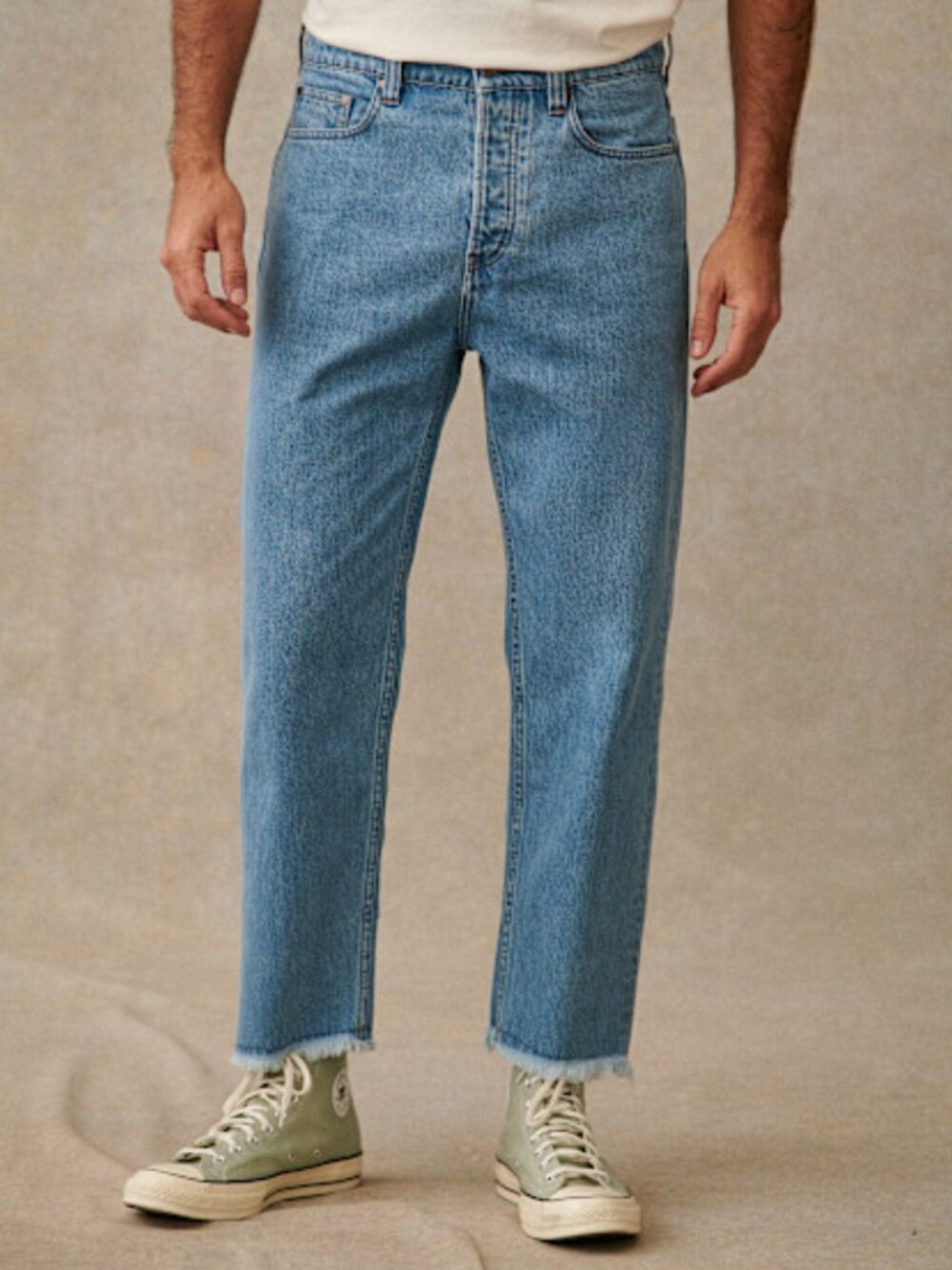 Octobre Editions Sézane NEW RARE Kent Straight Leg Jeans 36 Faded Denim Cropped